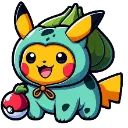 Emoji 67282pikachubulbasaurcostume