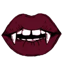 Emoji 99082vampiremouthdarkscarlet
