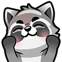 Emoji raccoon_happy