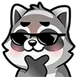 Emoji raccoon_glass