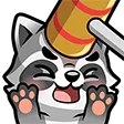 Emoji raccoon_aie