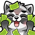 Emoji raccoon_money
