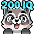 Emoji Raccoon_200IQ