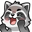 Emoji Raccoon_Cri