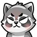 Emoji Raccoon_Mechant