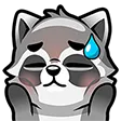 Emoji Raccoon_Triste2