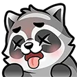 Emoji Raccoon_Dead
