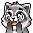 Emoji Raccoon_omg