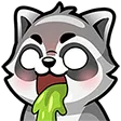 Emoji Raccoon_Vomir