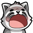 Emoji Raccoon_Bailler