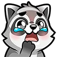 Emoji Raccoon_Peur