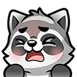 Emoji Raccoon_stop