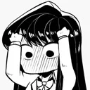 Emoji BAW_White_Black_Komi_Shy