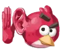 Emoji 982010listeningangrybirdred