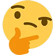 Emoji thinkbing