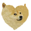 Emoji lovedog