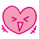 Emoji mn_pink_heart_kawai