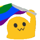 Emoji mn_yellow_lgbt_flag2