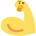 Emoji muscle_pensif