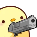 Emoji poussin_pistolet