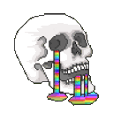 Emoji skullrainbow