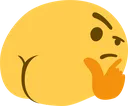 Emoji face_butt_think