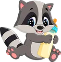 Emoji babyracoon