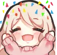 Emoji chara_blondhair_confetti