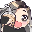 Emoji chara_greyhair_bubbletea