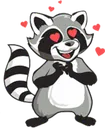 Emoji racoonlove