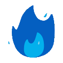 Emoji bluehot