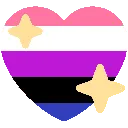 Emoji genderfluidheart