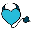Emoji coeurcyan