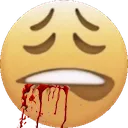 Emoji lipbiteblood