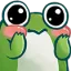 Emoji froggieblushy