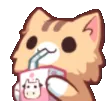 Emoji drinkCat