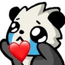 Emoji panda_sad_heart