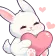 Emoji bunheart