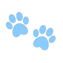 Emoji blue_paw_prints