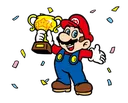 Emoji marioholdingtrophy
