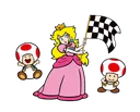 Emoji peachwavingfinishlineflag