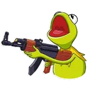Emoji kermit_ak47