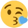 Emoji kissing_blue_hearts