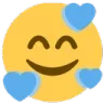 Emoji head_with_blue_hearts