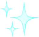 Emoji 2661turquoisesparkles