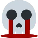 Emoji skull_cry_blood