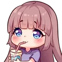 Emoji girl_sip