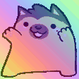Emoji 7879rainbowdogparty