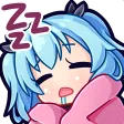 Emoji bluegirlsleeping