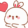 Emoji bunny_kiss